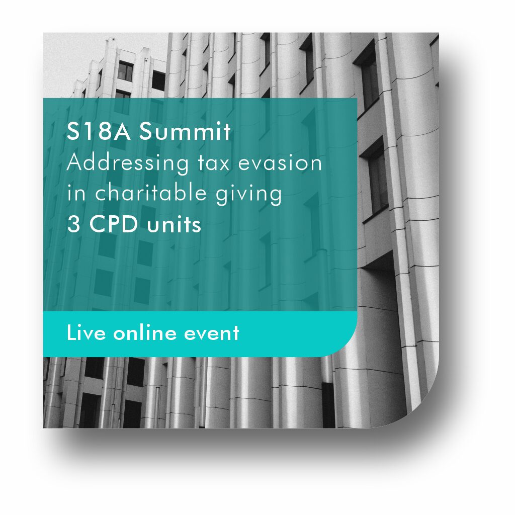 S18A Summit – Improving tax collection through collaboration: How to protect charitable giving from tax abuse S18A